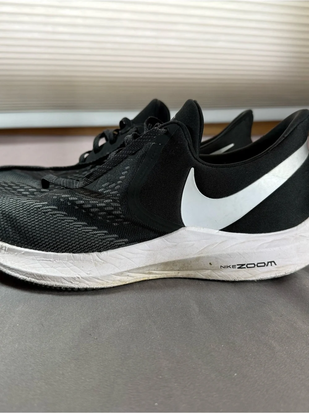 Nike Black & White Zoom Running Shoes